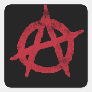 Sticker Carré Cercle A d'anarchie