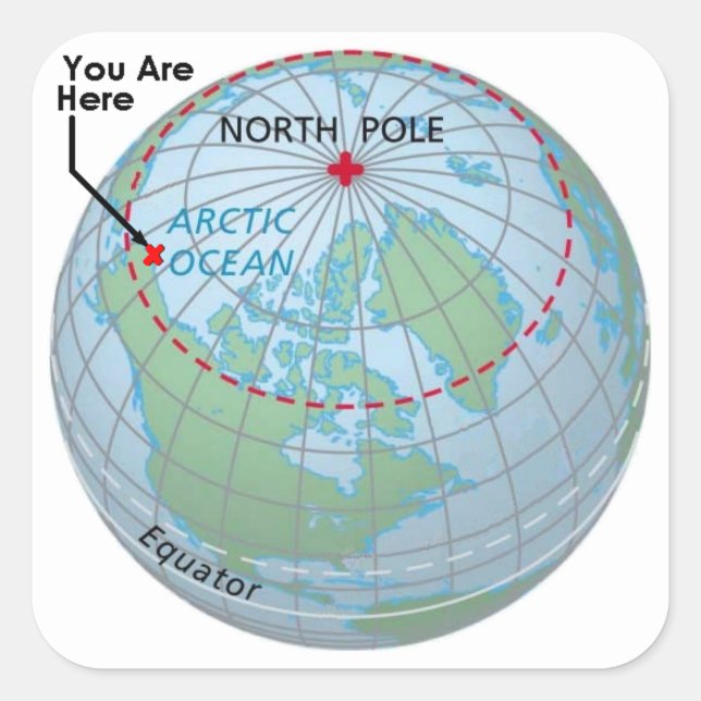 Sticker Carré Cercle arctique (Devant)