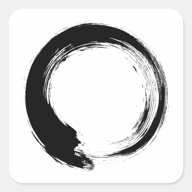 Sticker Carré Cercle Zen Enso (Devant)