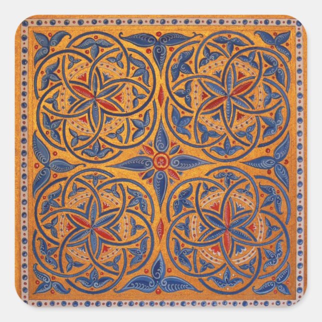 Sticker Carré Cercles médiévaux (Devant)