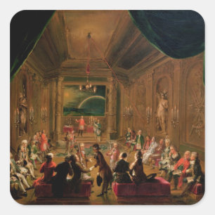 Sticker Carré Cérémonie d'ouverture dans un masonic viennois