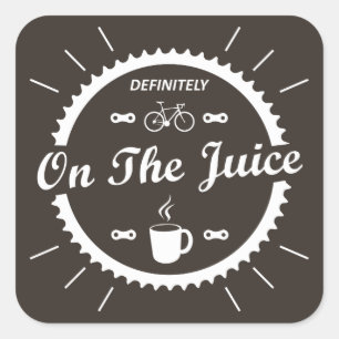 Sticker Carré Certainement Sur Le Jus Cycling