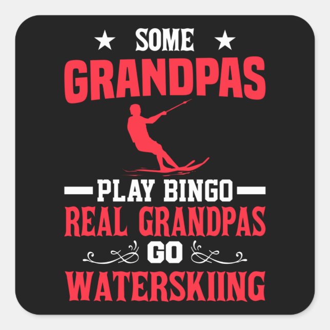 Sticker Carré Certains Grandpas Jouent Au Bingo Real Grandpas Go (Devant)