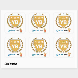 Sticker Carré Certifié Ceinture Jaune - GLSS.app