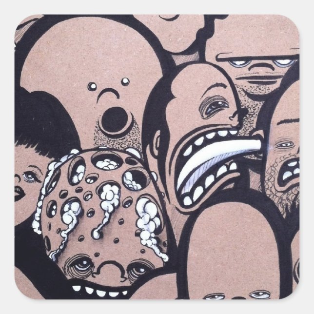 STICKER CARRÉ CERVEAUX ! (Devant)