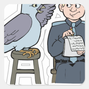 Sticker Carré cessez de vendre la mèche le pigeon