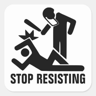 Sticker Carré Cessez la résistance
