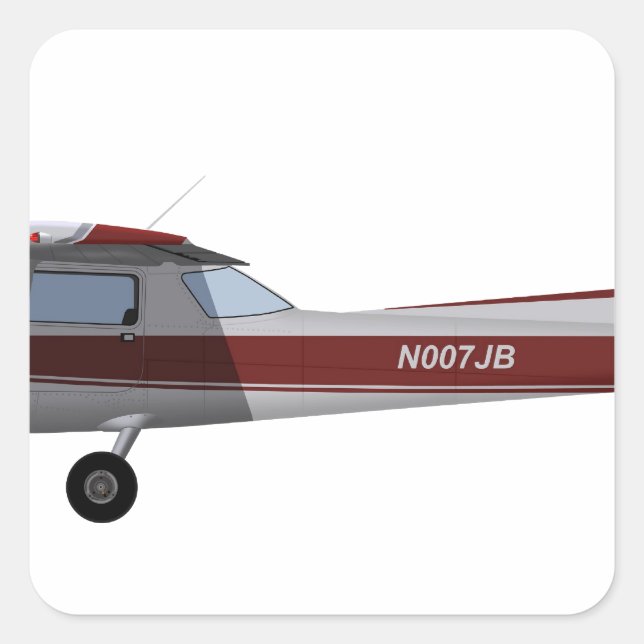 Sticker Carré Cessna 152 392392 (Devant)
