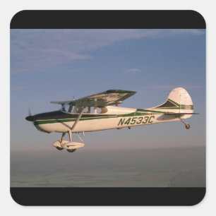 Sticker Carré Cessna 170, 1953, Sonoma, CA_Classic