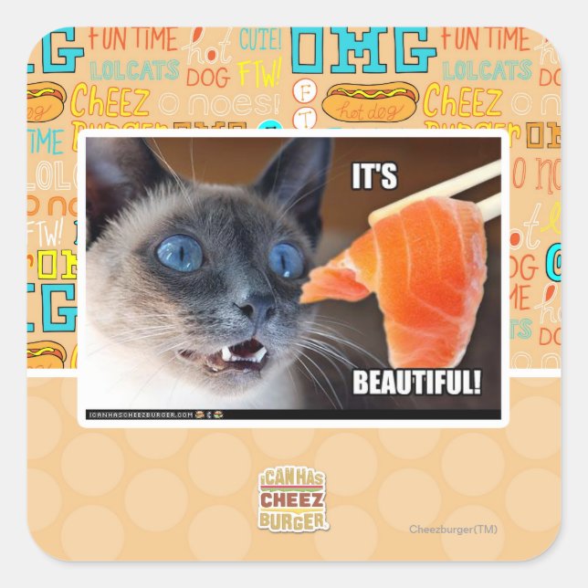 Sticker Carré C'est beau ! (Devant)