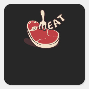 Sticker Carré c'est de la viande