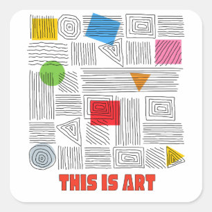 STICKER CARRÉ C'EST DE L'ART