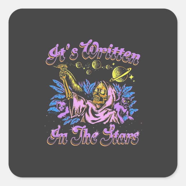Sticker Carré C'est écrit dans les étoiles (Devant)