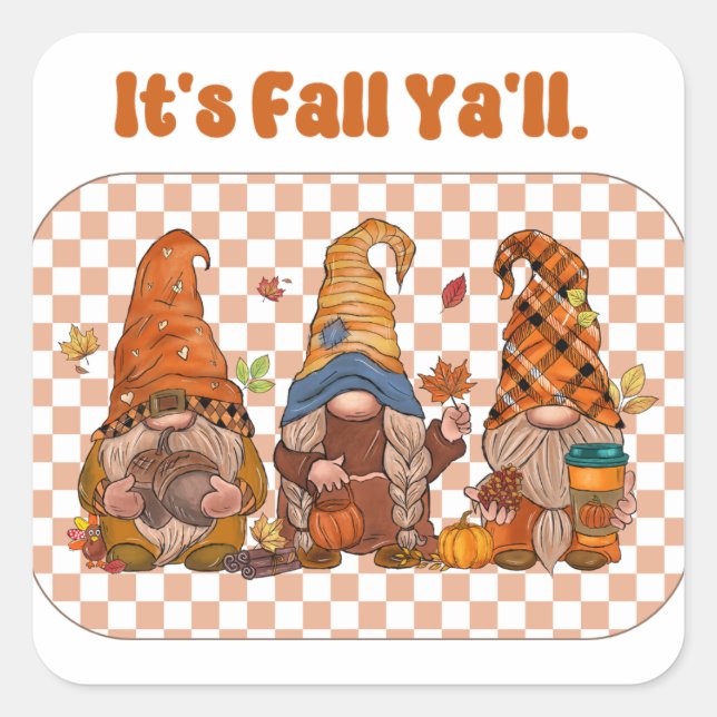 Sticker Carré C'est Fall Yall (Devant)