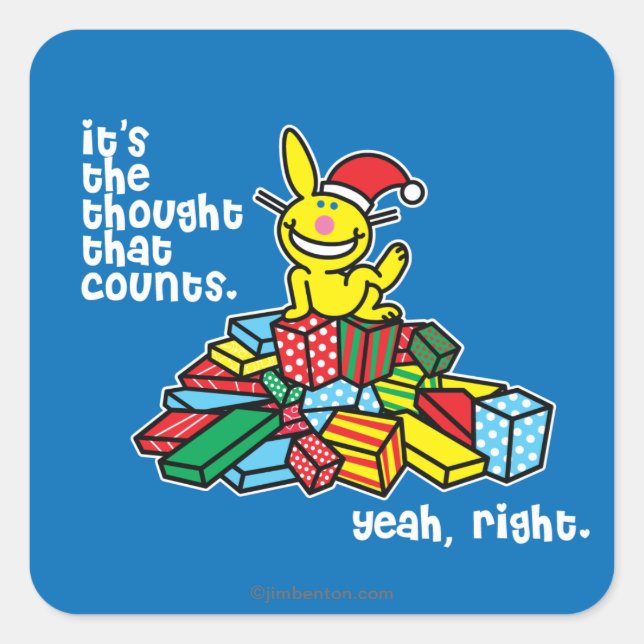 Sticker Carré C'est la pensée qui compte (Devant)