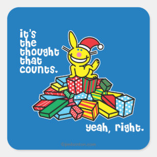 Sticker Carré C'est la pensée qui compte
