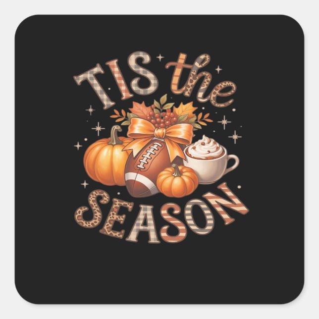 Sticker Carré C'Est La Saison De L'Automne Classique (Devant)