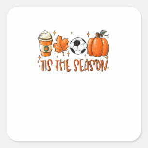 Sticker Carré C'Est La Saison Feuille Fin Automne Football