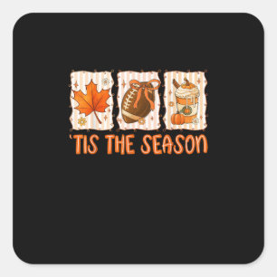 Sticker Carré C'Est La Saison Football Halloween Thanksgiving