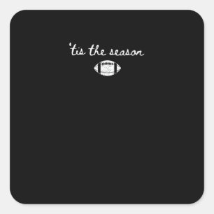 Sticker Carré C'Est La Saison Football Maman Jeu Jour Touchdown