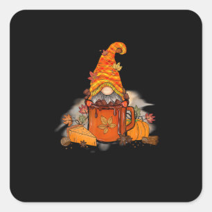 Sticker Carré C'est la saison Gnomie automne café rétro vintage