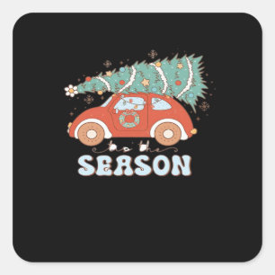 Sticker Carré C'est la saison minimaliste propre