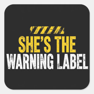 Sticker Carré C'est l'autocollant d'avertissement