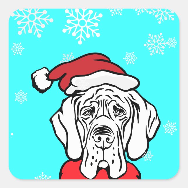 Sticker Carré C'est l'heure de Noël (Devant)