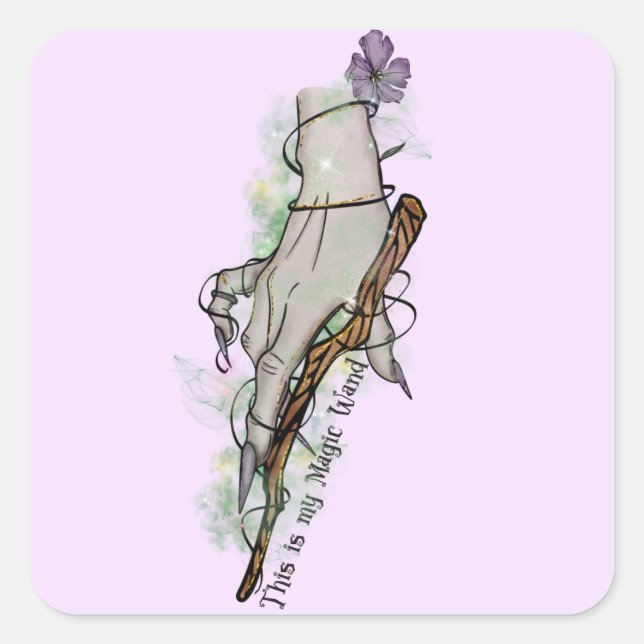 Sticker Carré C'Est Ma Baguette Magique (Devant)