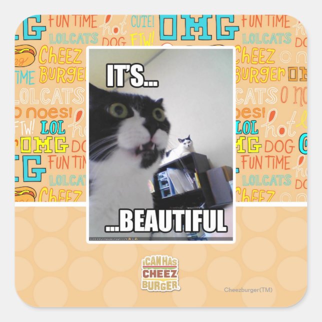 Sticker Carré C'est magnifique (Devant)