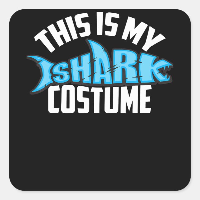 Sticker Carré C'Est Mon Costume De Requin Sea Creatme (Devant)
