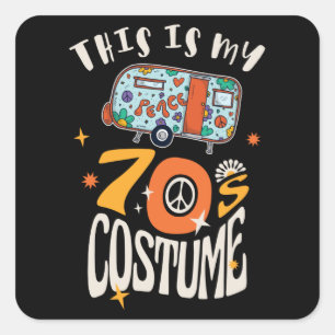 Sticker Carré C'est mon costume les années 70