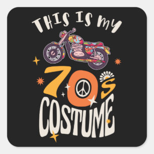 Sticker Carré C'est mon costume les années 70