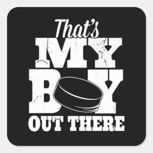 Sticker Carré C'est mon garçon là-bas qui joue le meilleur hocke