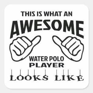 Sticker Carré C'est quel joueur impressionnant de polo d'eau