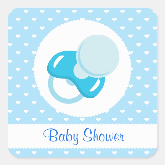 Sticker Carré C'est un bébé garçon design (Devant)