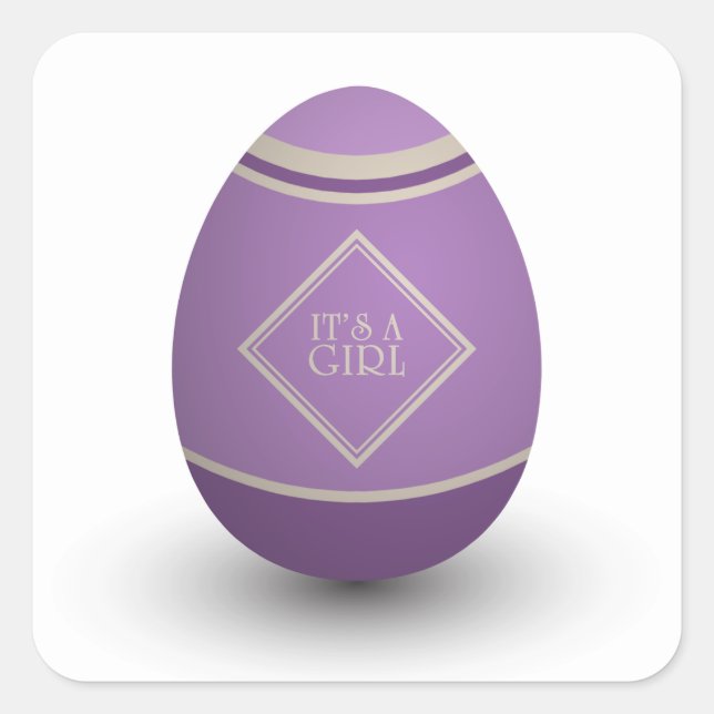 Sticker Carré c'est un oeuf de cigogne (Devant)