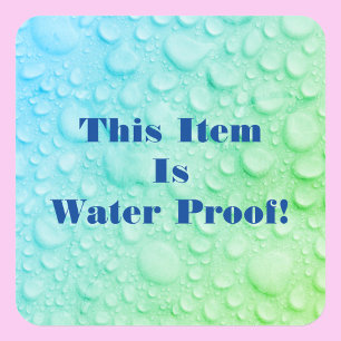 Sticker Carré Cet article est Eau Providence do-it-yourself Text