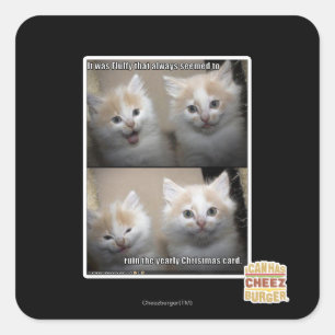 Sticker Carré C'était Fluffy