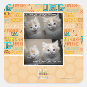 Sticker Carré C'était Fluffy