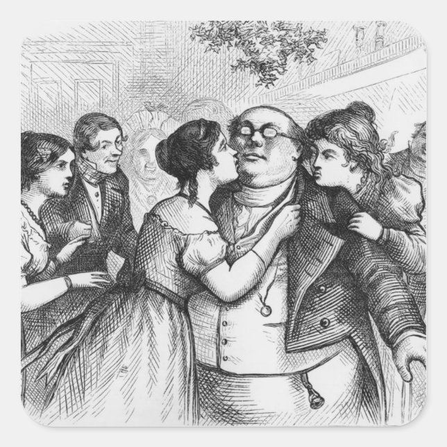 Sticker Carré C'était une chose agréable de voir M. Pickwick (Devant)
