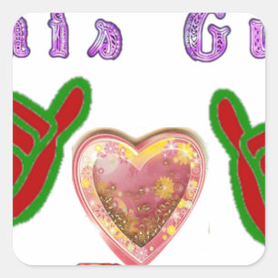 Sticker Carré Cette affiche d'art aime les gros cadeaux