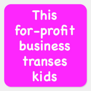 Sticker Carré Cette entreprise à but lucratif transforme les enf