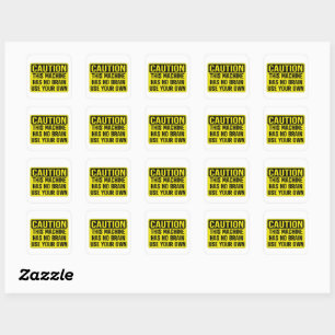 Sticker Carré Cette Machine N'A Pas De Cerveau Utiliser Votre Pr
