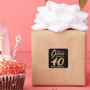Sticker Carré cette reine donne 40 allures fabuleuses