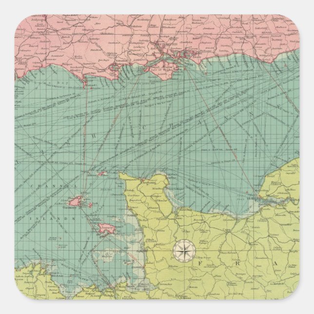 Sticker Carré Chaîne anglaise (Devant)