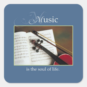 Sticker Carré Chaînes de musique, L'âme de la vie, Traditionnel
