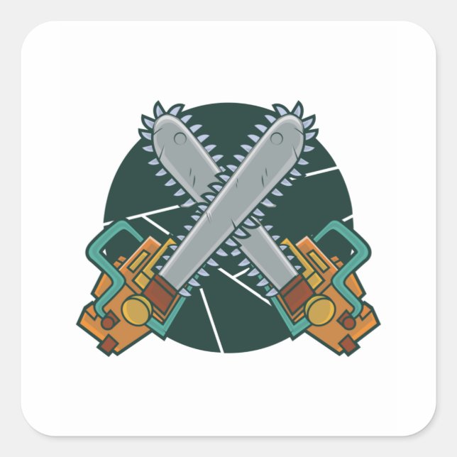 Sticker Carré Chainsaws (Devant)