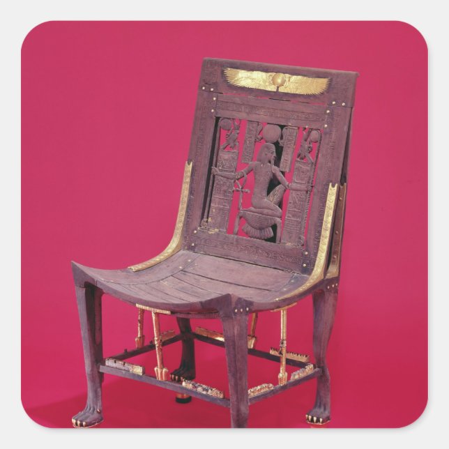 Sticker Carré Chaise, du Tombeau de Toutankhamon représentant (Devant)