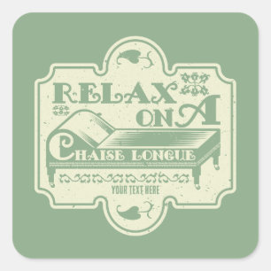 Sticker Carré Chaise Longue